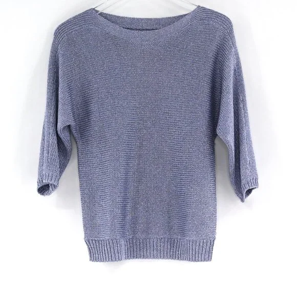 Vintage Lavender Metallic Pullover Sweater #BM9 - Picture 5 of 6